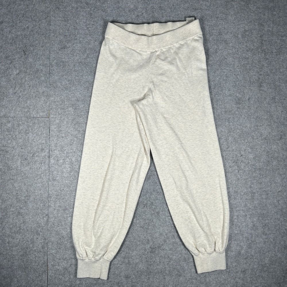 Wilfred Free Pants Women Size M Beige Knit Jogger Lounge Sweatpants